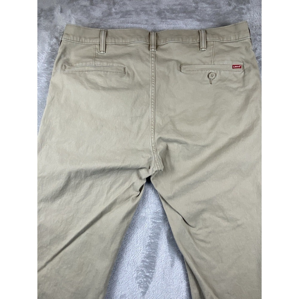 Levis XX Chino Pants Mens 38x30 Khaki Standard Taper WaterLess Casual Workwear - Picture 11 of 12